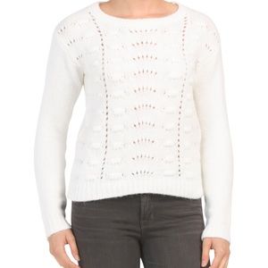 COPY - Love By Design White Bubble Textured Boho Sweater CL Rory Gilmore White …